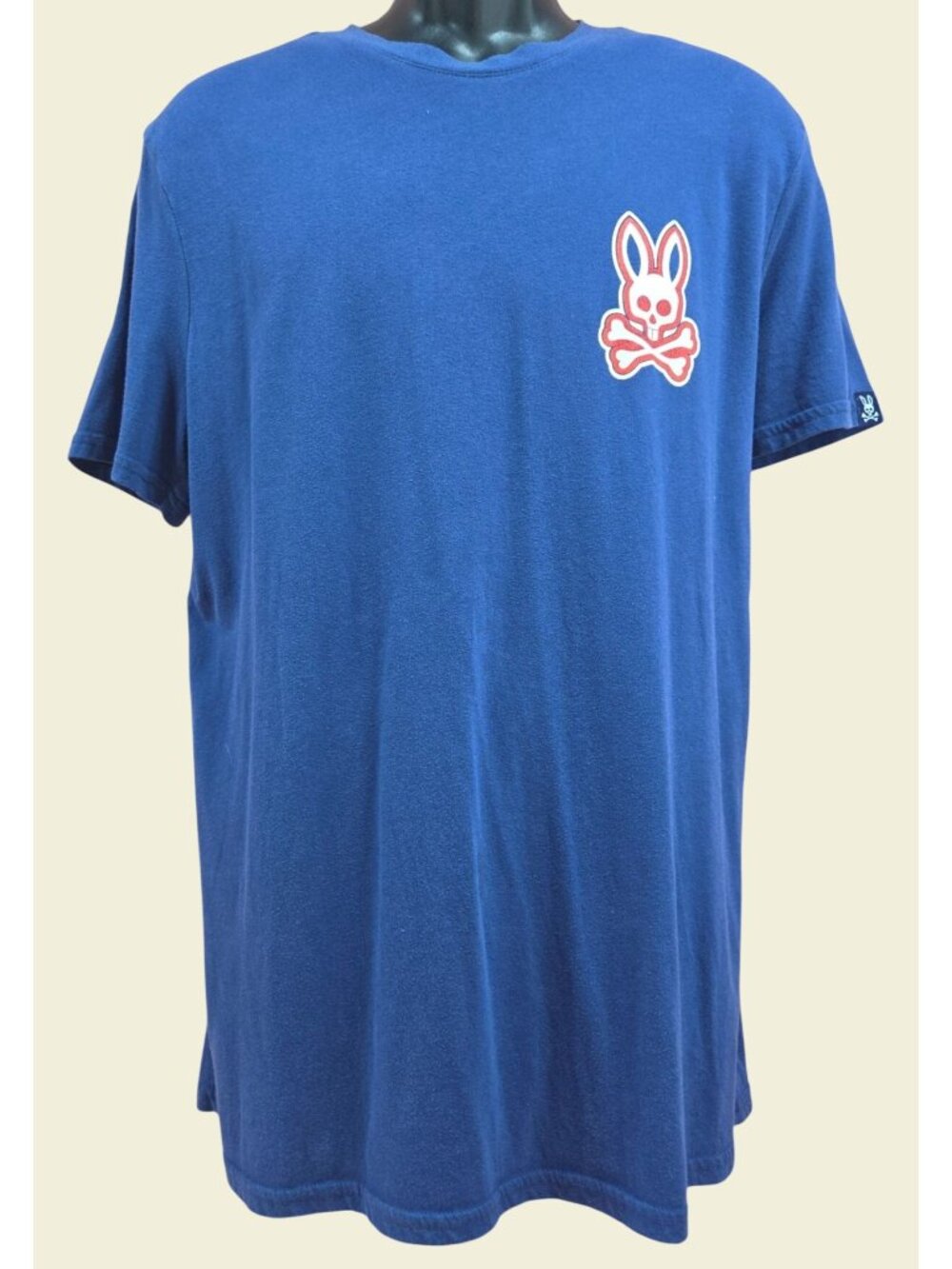 Psycho Bunny Mens Blue Graphic T-Shirt Large